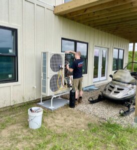 Smith River HVAC Mitsubishi outdoor mini split system installation in NH